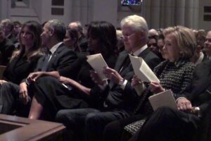 Melania, The Bush Funeral, and The Day Donald Trump Became Presidential